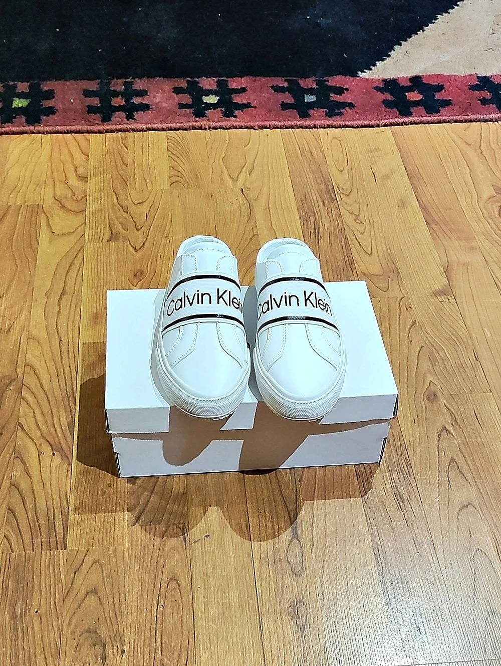 Calvin Klein White Slip-On Sneakers